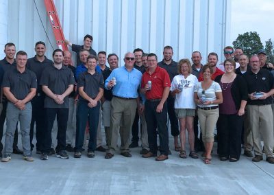 A group photo of the employees at Wright Beverage Distributing.